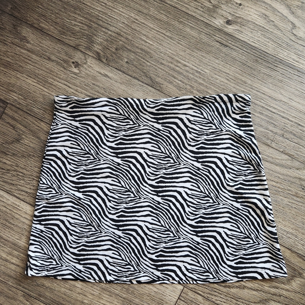 Express Y2K Zebra Animal Print Mini Skirt Size Small